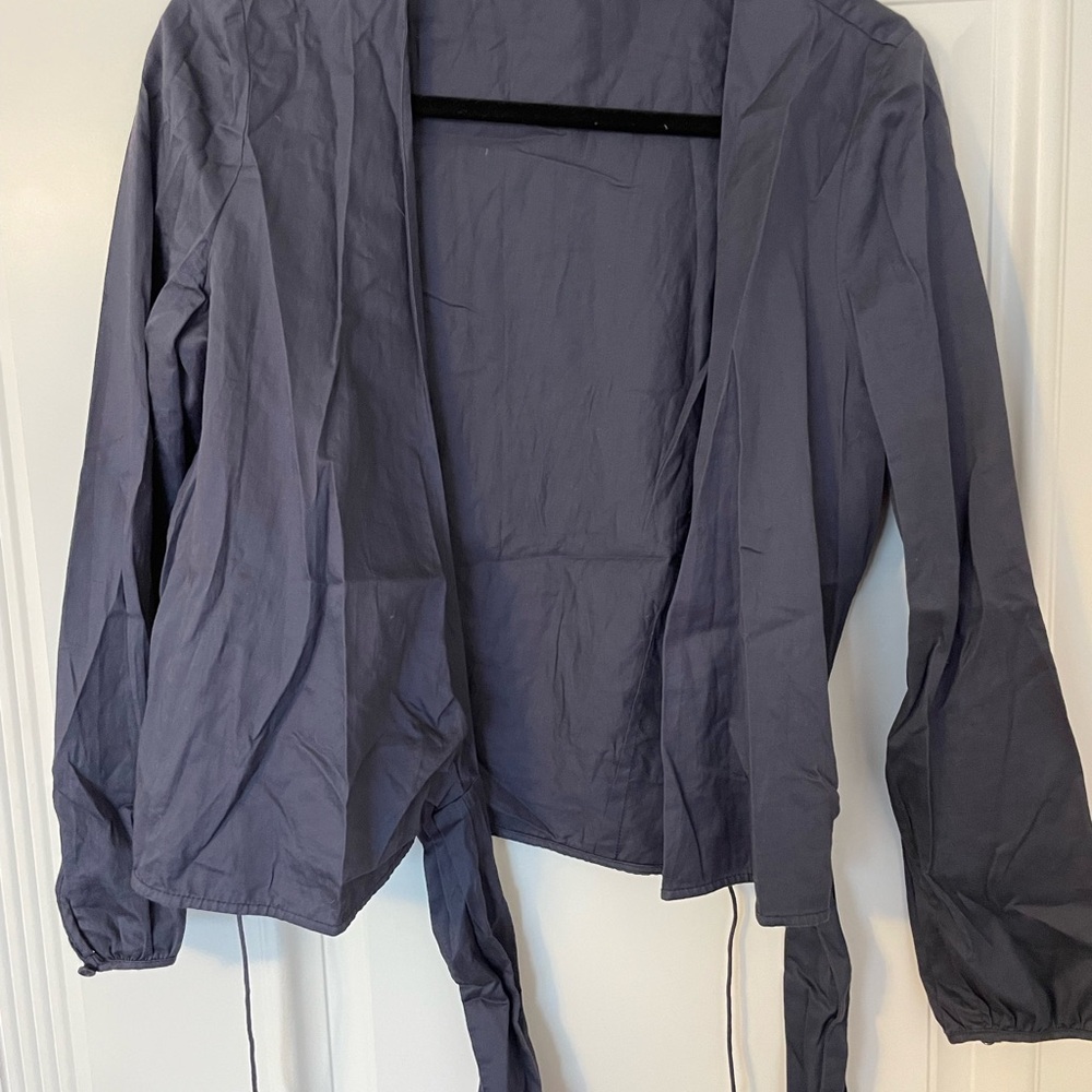 Women's Blue Wrap Jacket